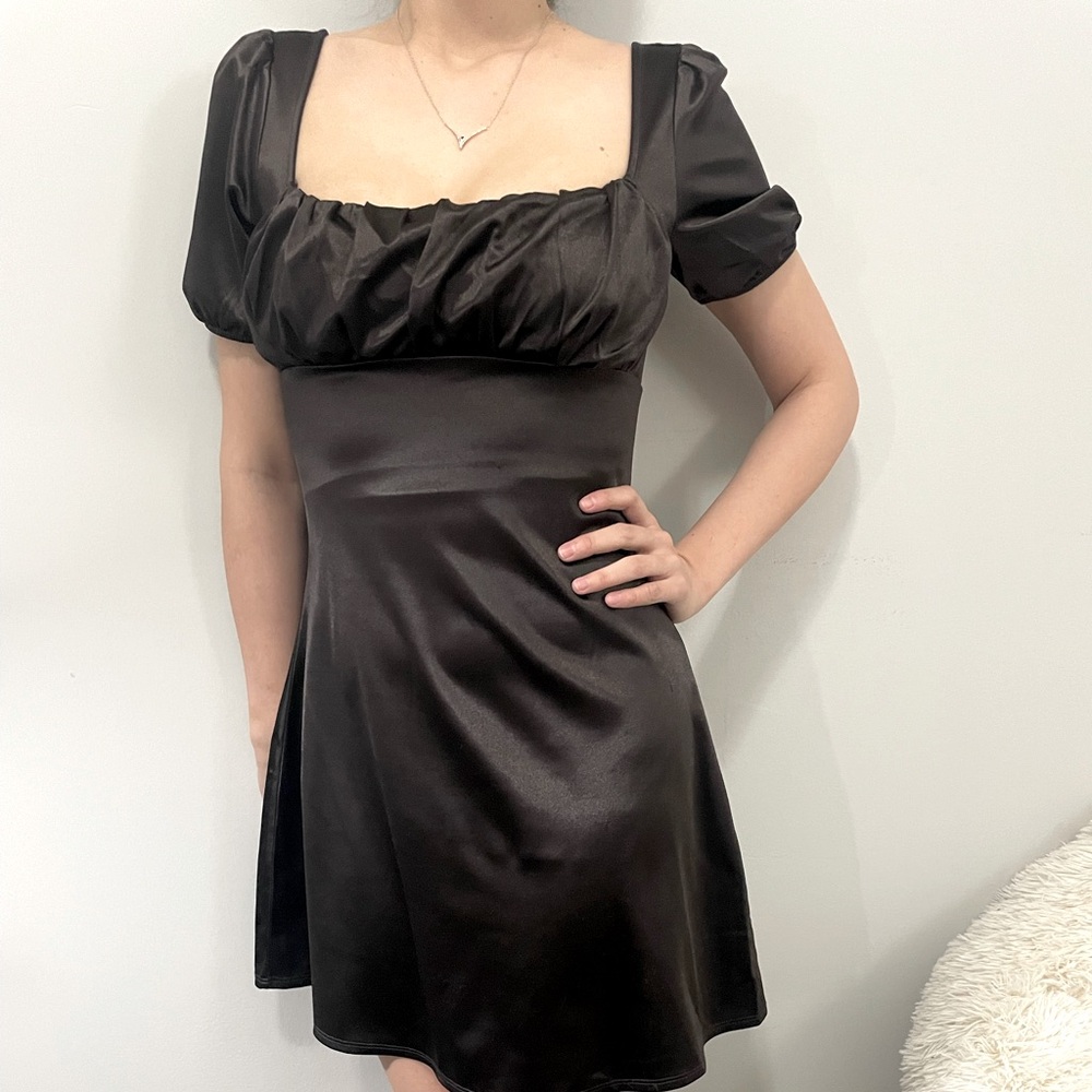 Black-Brown mini dress